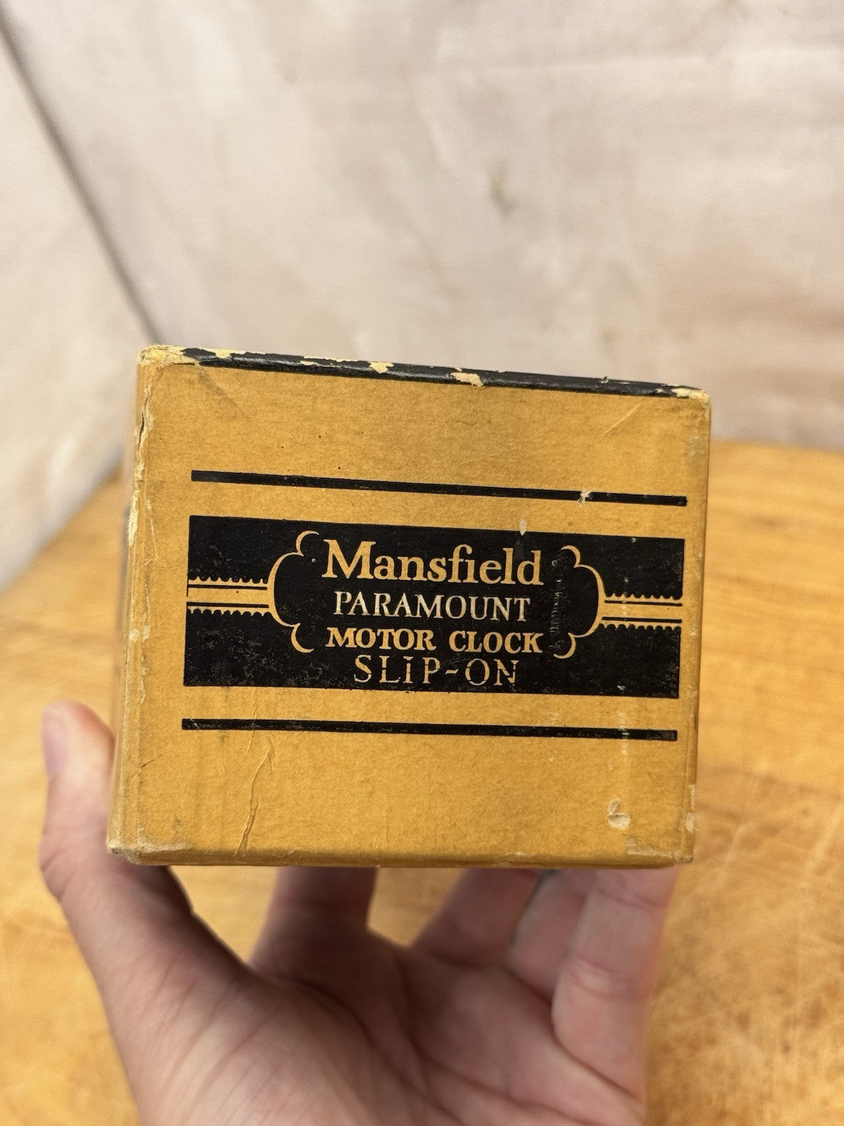 Mansfield Motor Clock Box EMPTY Vintage #1266