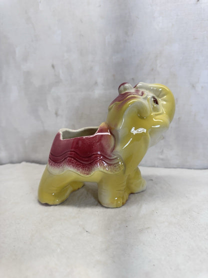 Carnival Circus Elephant Planter Vintage Flawed