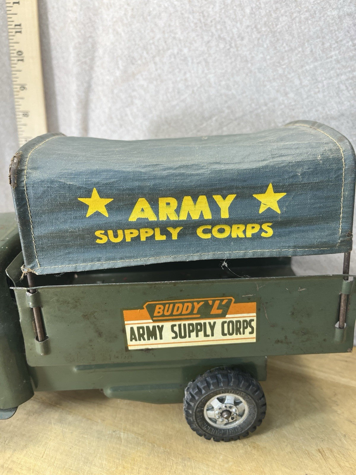 Buddy L Army Supply Corps Truck W/ Accessories 