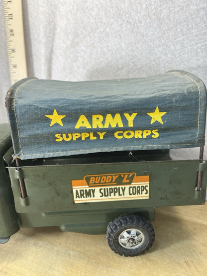Buddy L Army Supply Corps Truck W/ Accessories 