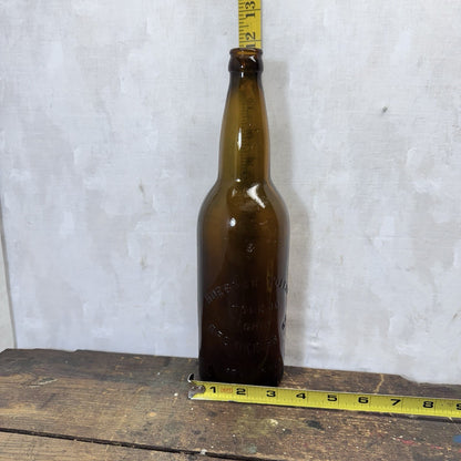 Huebner Toledo Ohio Breweries Co. Brown Vintage Bottle Empty