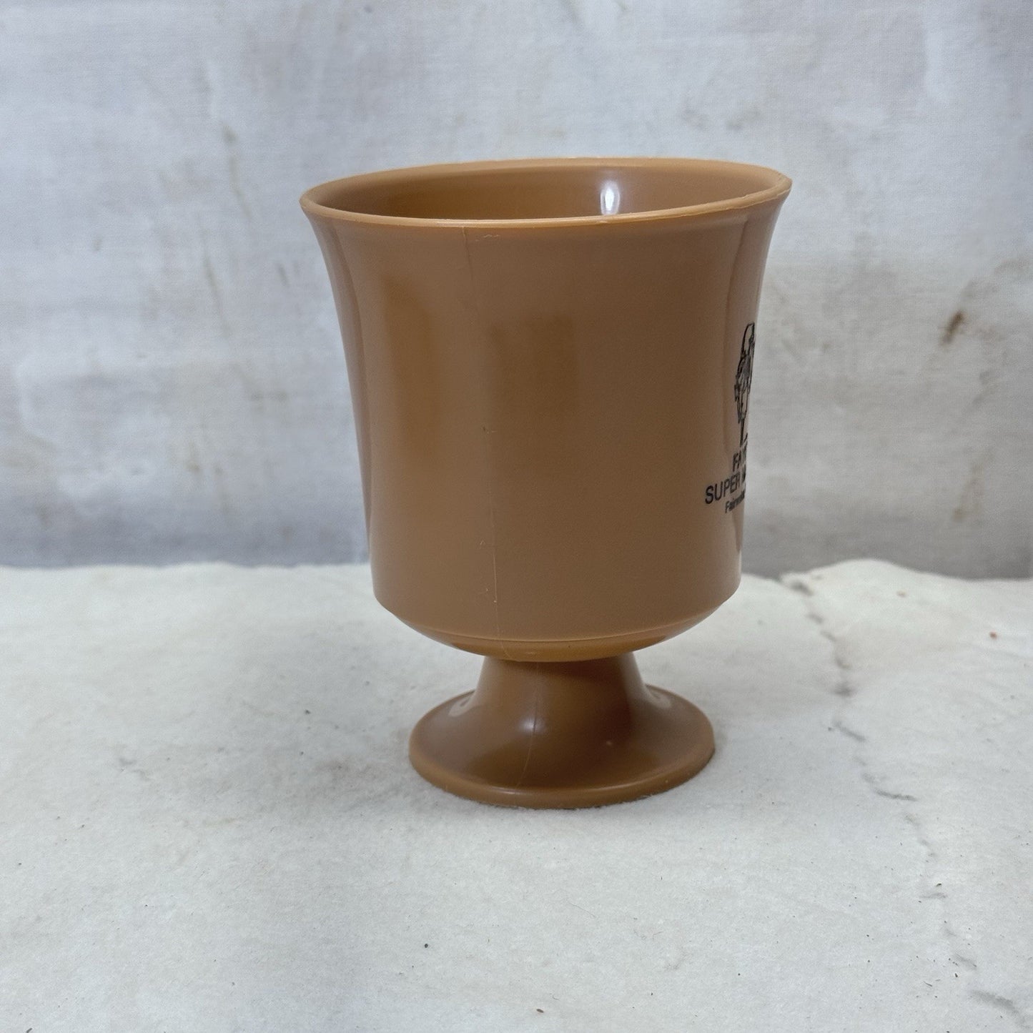 Faye’s Super Market Fairwater Wisconsin Plastic Cup Vintage Advertisement NOS