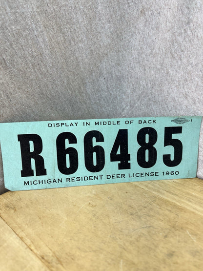 Michigan 1960 Deer Back Tag (R66485)