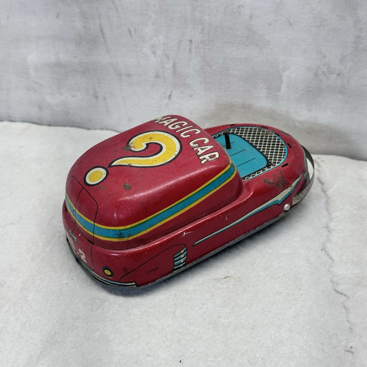 Tin Litho Magic Car No. 2 Vintage Toy Car For Parts Japan
