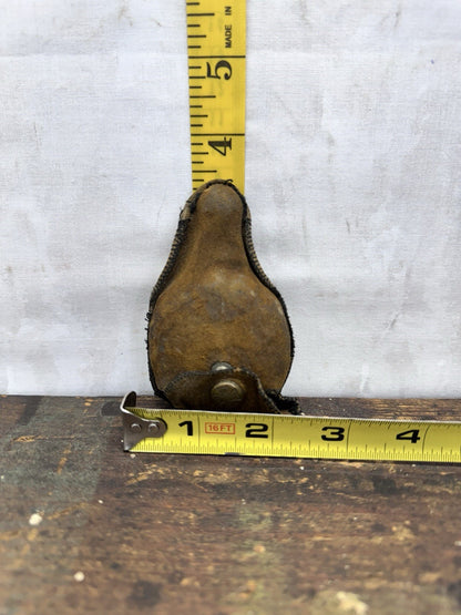 Antique Bike  Tire Gauge With Leather Pouch #1129
