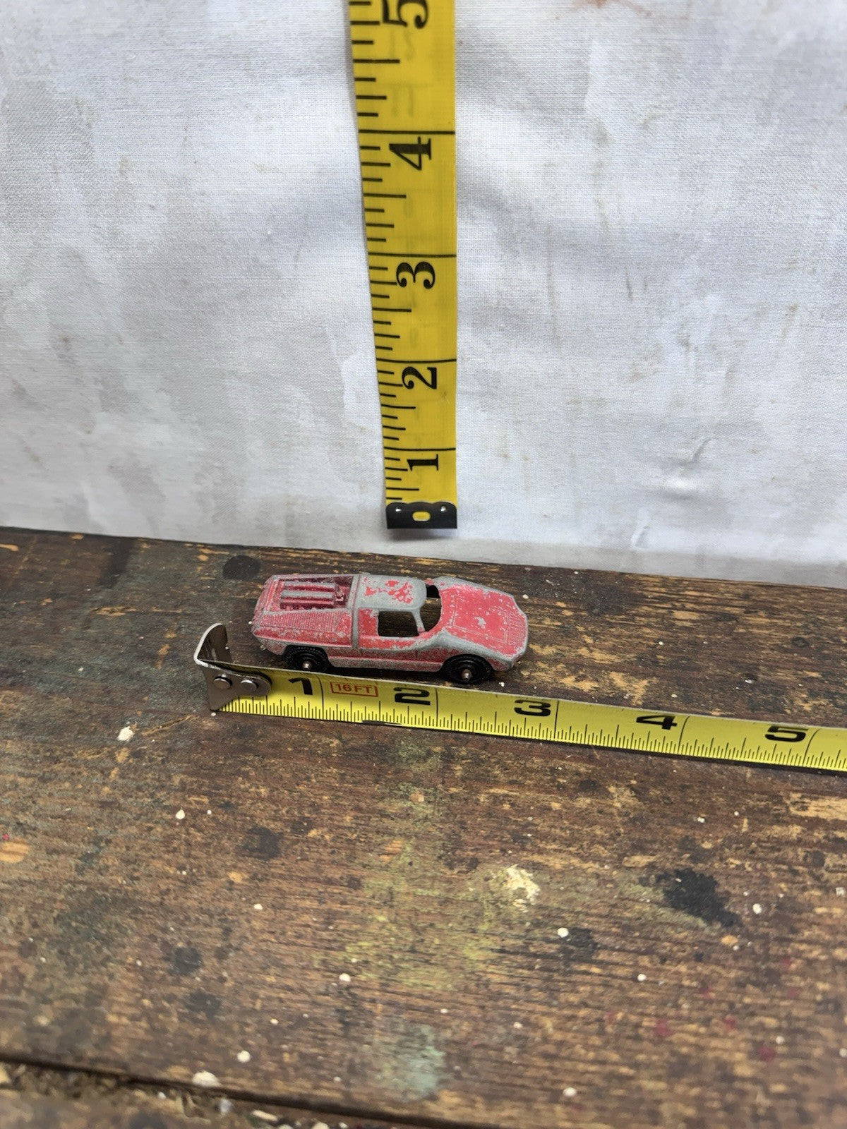 Vintage Tootsie Toy Diecast Red Fiat Abarth 