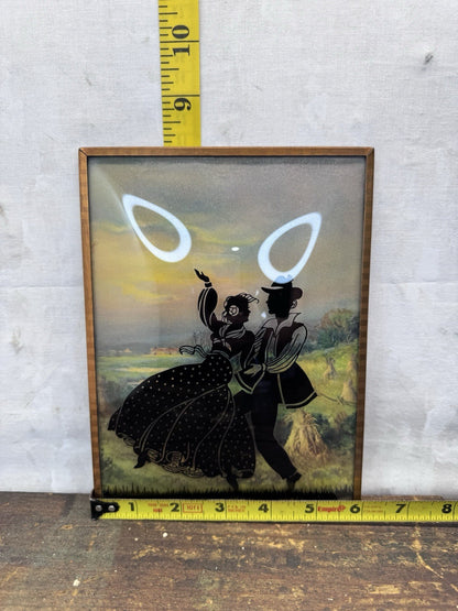 Reverse Silhouette Painting Antique #1481