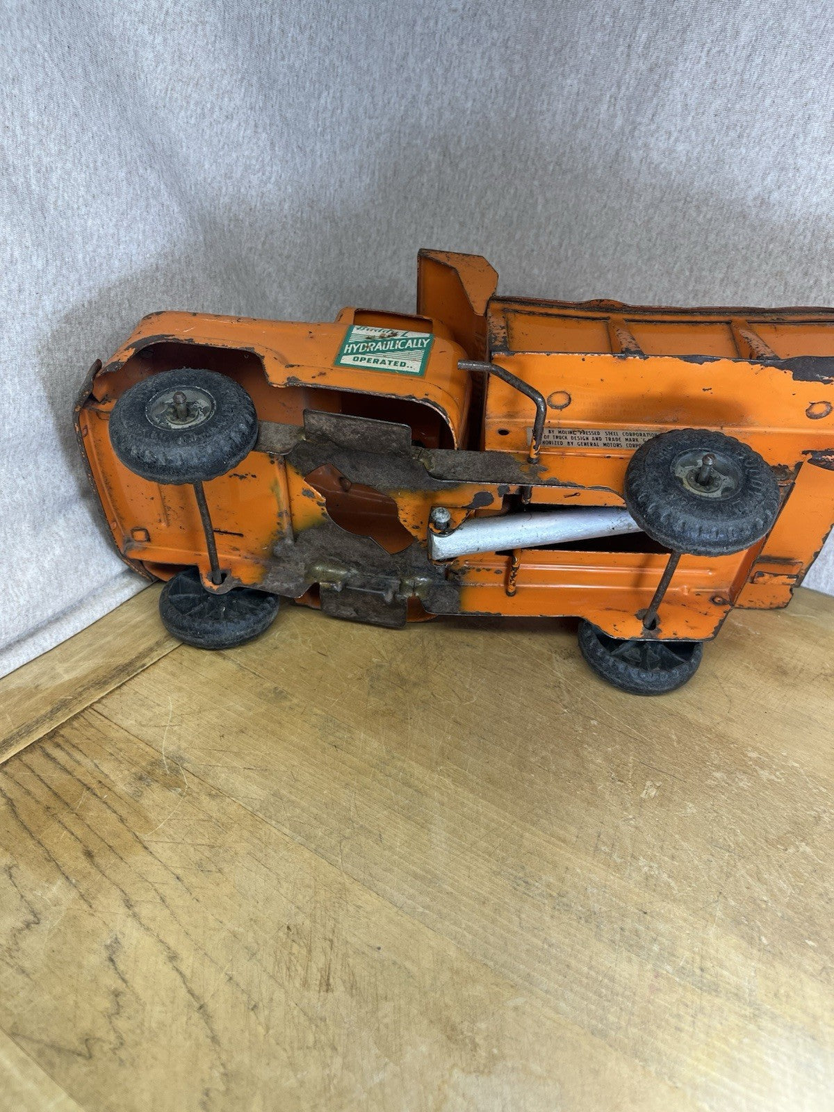 vintage buddy L hydraulic dump truck