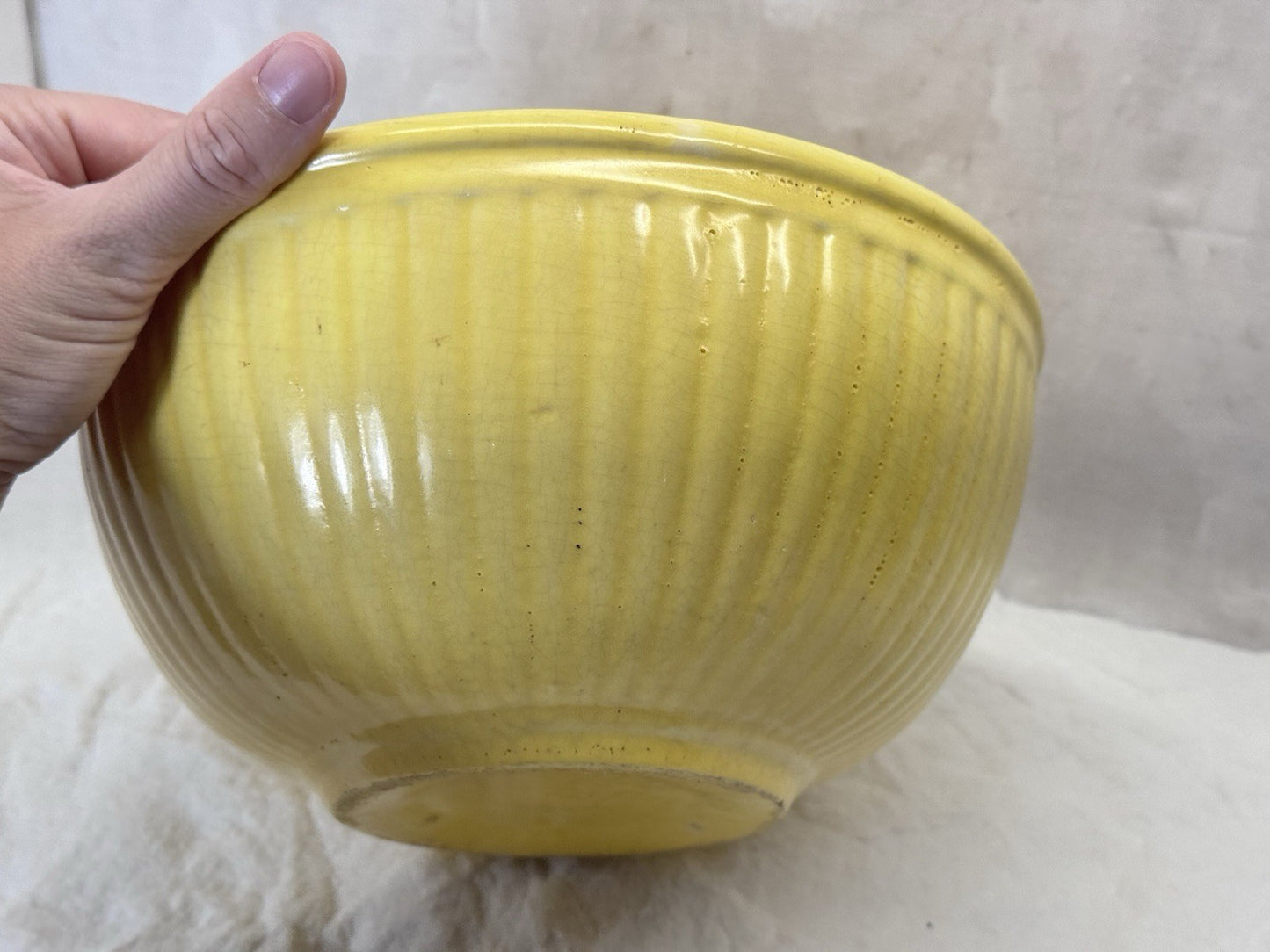 Red Wing Yellow Pottery Mixing Bowl Vintage  #S-1911