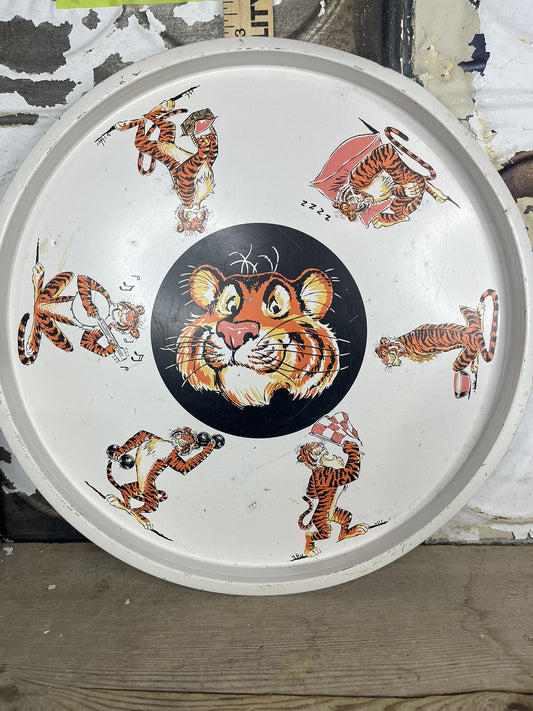 Vintage Esso Oil Tiger 13” Tray,man Cave, Collectible
