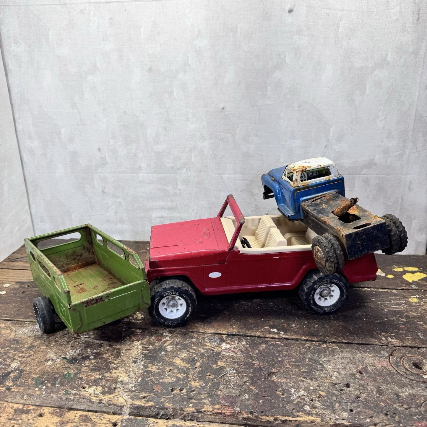 Junkyard Metal Vehicles Vintage Parts Jeep Truck Trailer