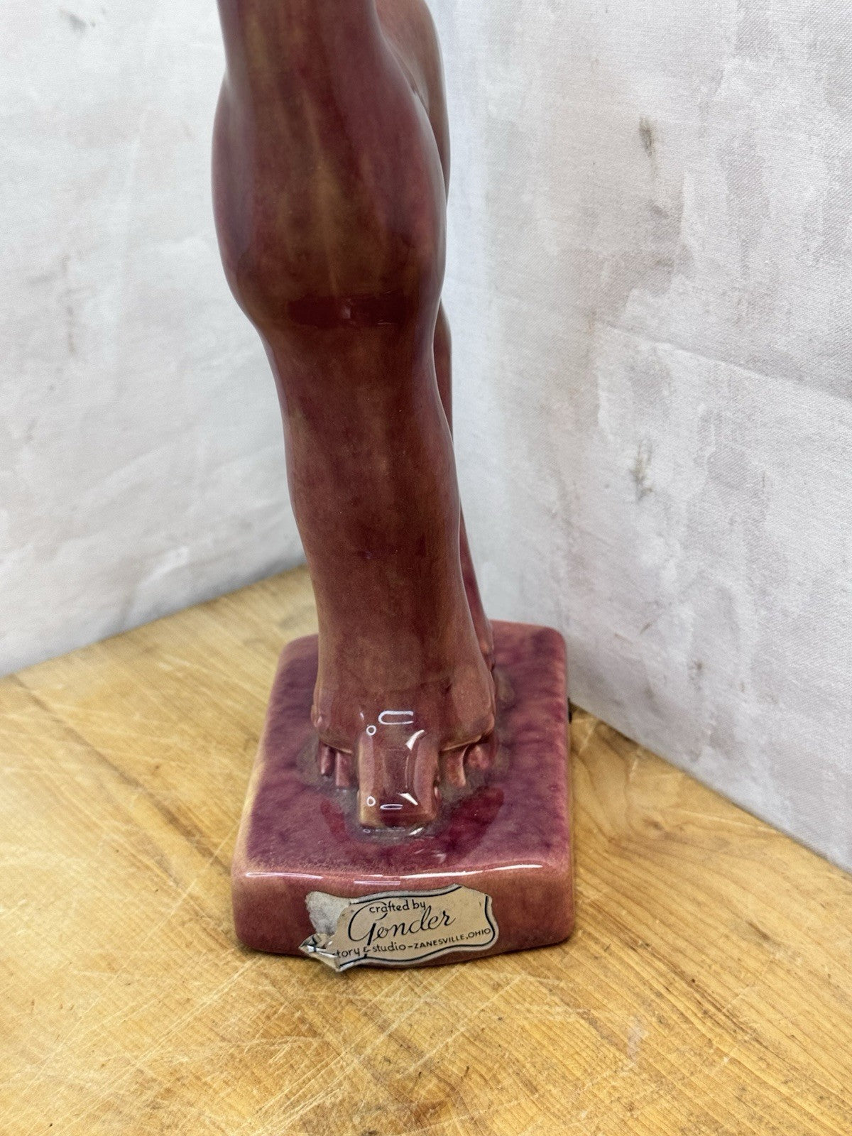Gonder Deer Pottery Tall Vtg #1429
