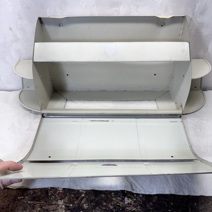 Wax Paper Paper Towel Holder Metal Tin White Vintage 