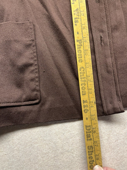 1970-80s Women’s Brown Knit W/pockets Button Up S Sleeve 