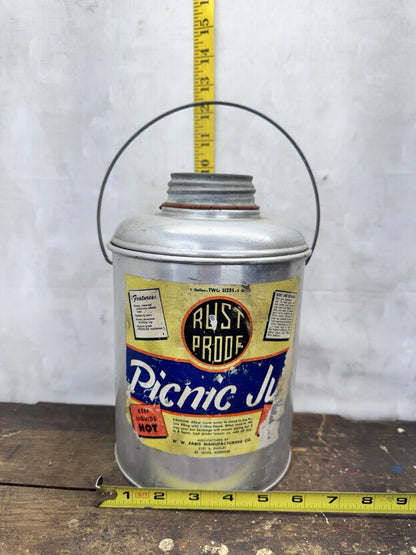 Metal Picnic Jug Vintage #1211