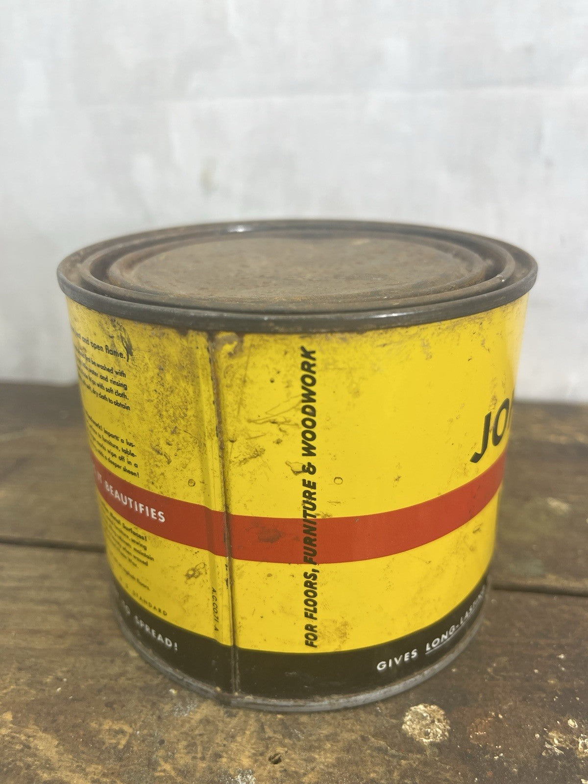 Vintage Mancave Johnson Wax Tin