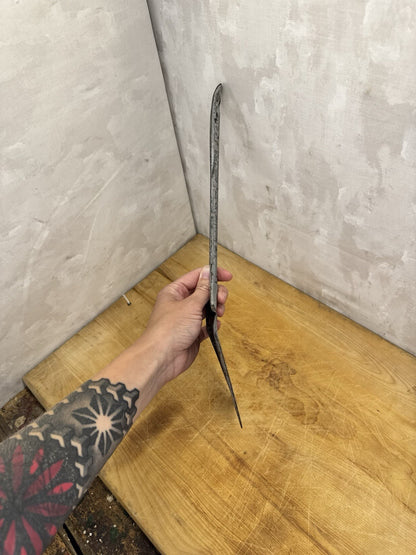 Grey Enamel Splatter Spatula Antique #1186