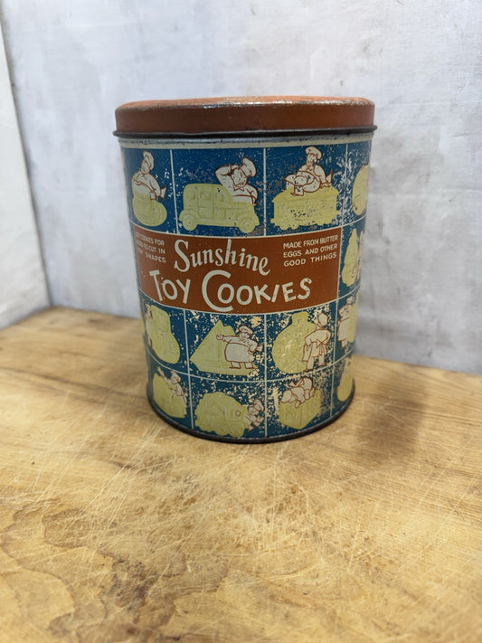 Sunshine Toy Cookies Empty Vtg Tin #1463