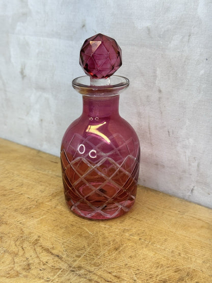 Crystal Perfume India Bottle Vtg #S-1699