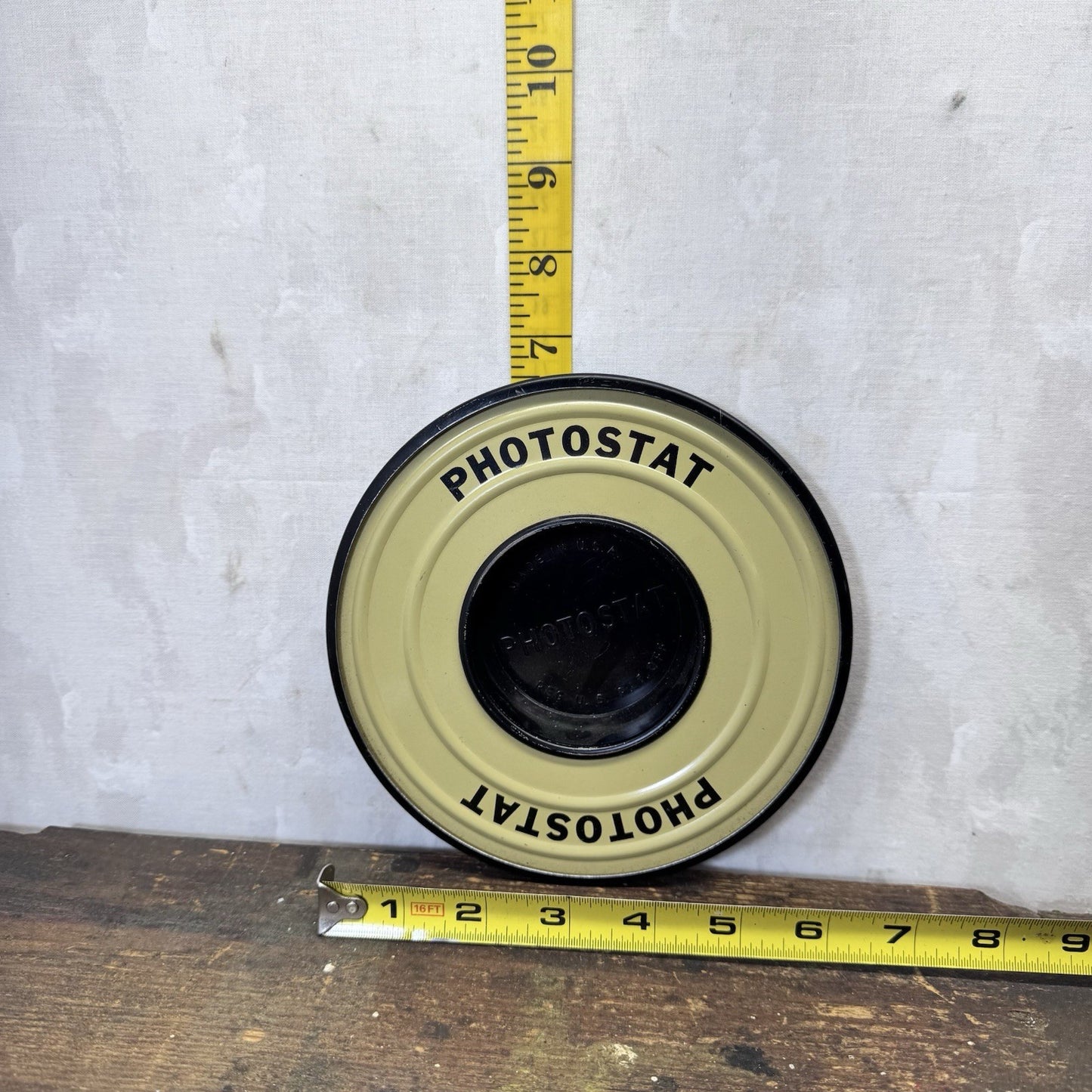 Photostat Ashtray Vintage Metal Round