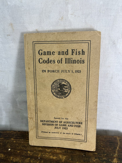 Game and Fish Codes of Illinois booklet 1923
