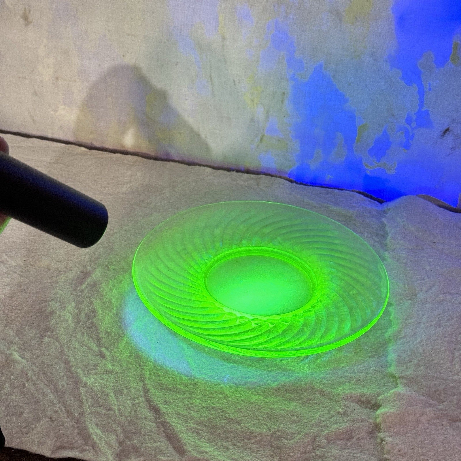 Depression Glass Spiral Small Plate Vintage