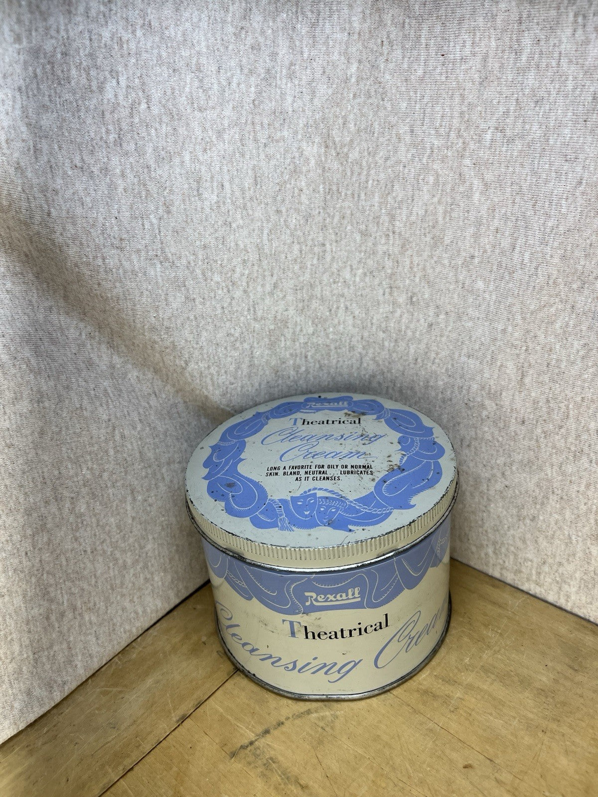 Vintage Theatrical Empty Cream Tin