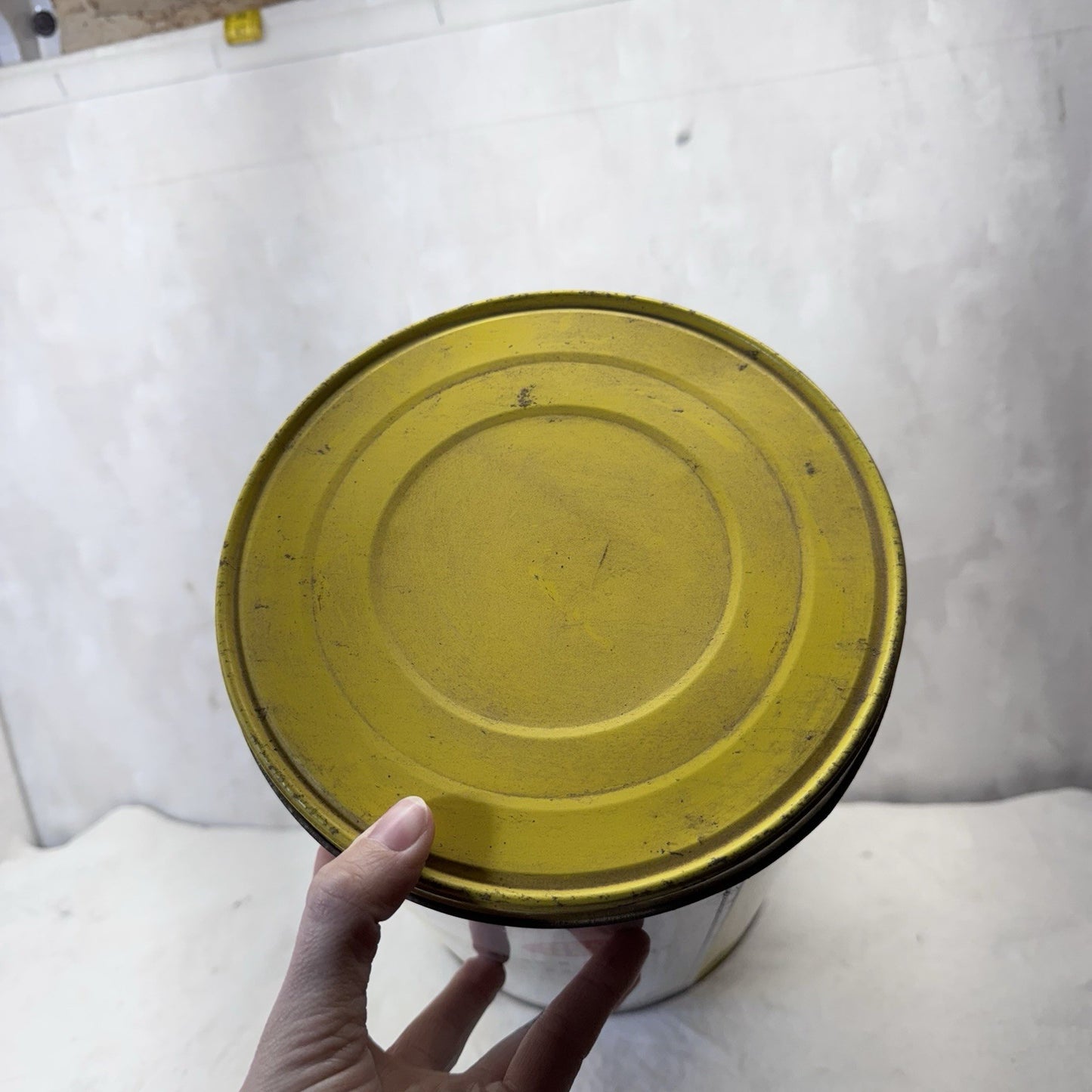 Red Dot Potatoes Chips Yellow Tin Empty Vintage 