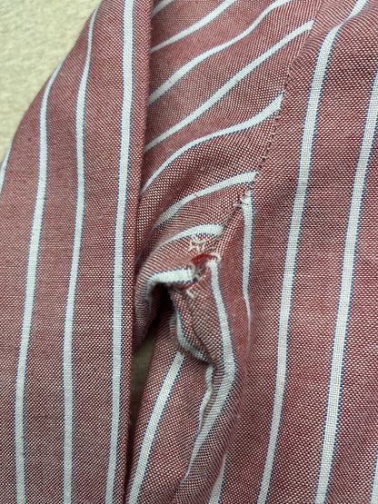 1970s, 80s Women’s L Sleeve Red Stripe Cotton Top