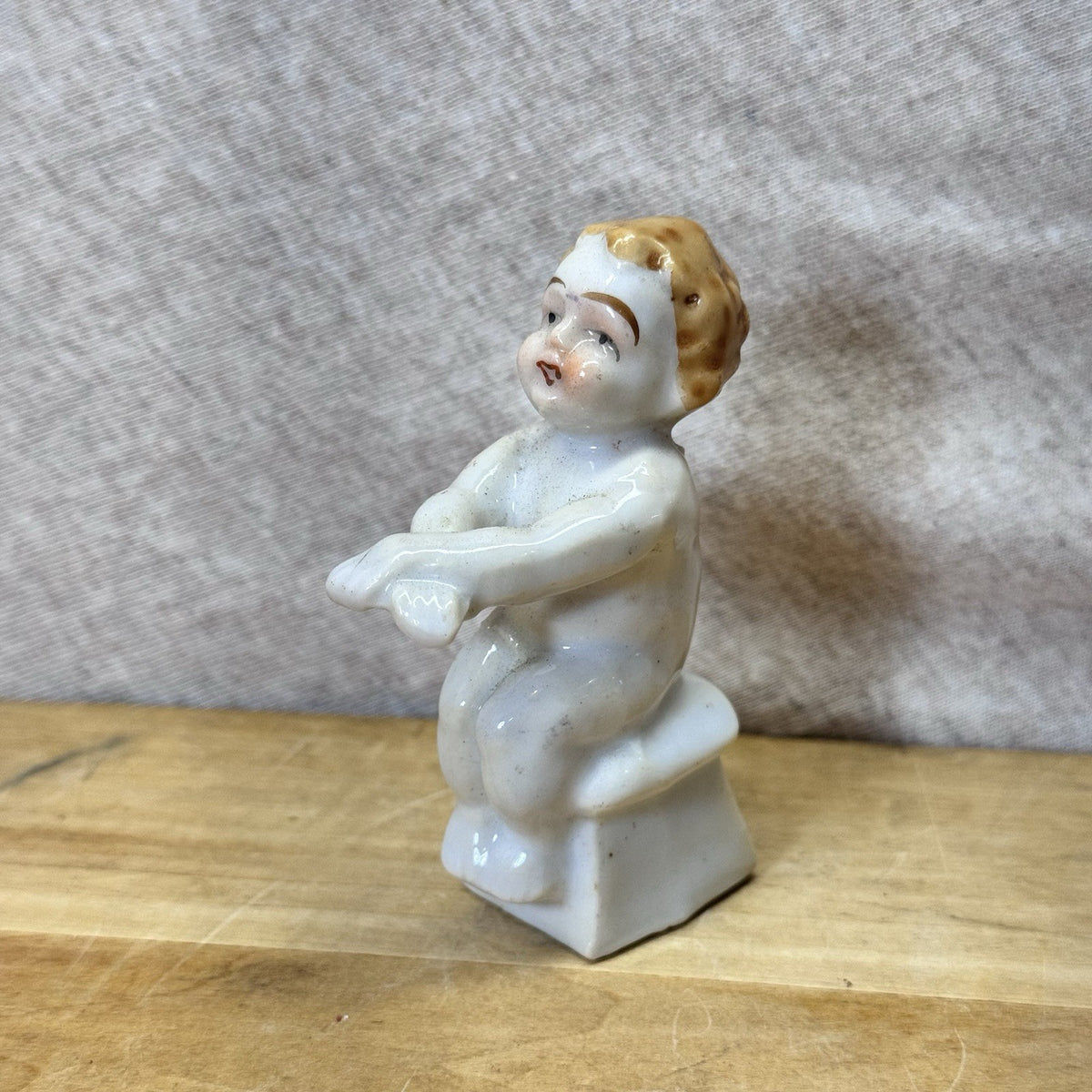 Ceramic Boy Figurine Vintage Japan