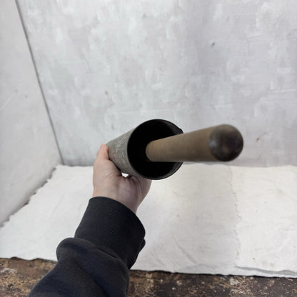 Antique Primitive Metal Wooden Sausage Stuffer 