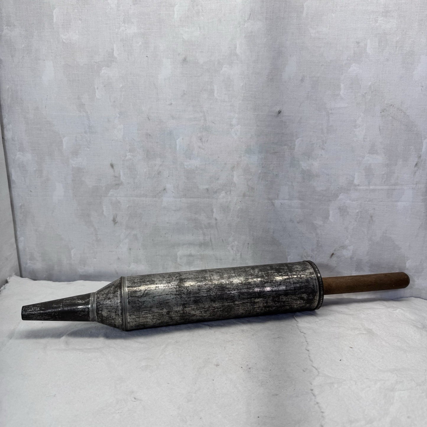 Antique Primitive Metal Wooden Sausage Stuffer 