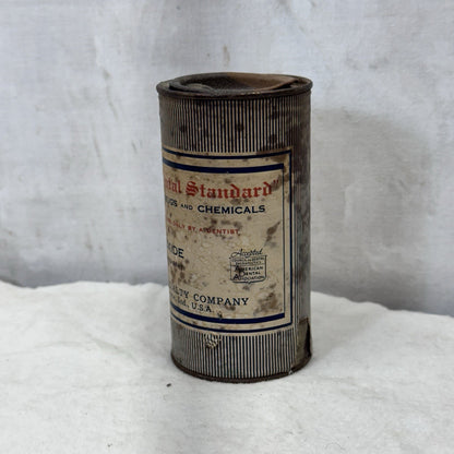 Dental Standard Tin Can Paper Label Vintage Dentistry
