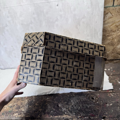 Vintage Heavy Cardboard Hat Box Container 
