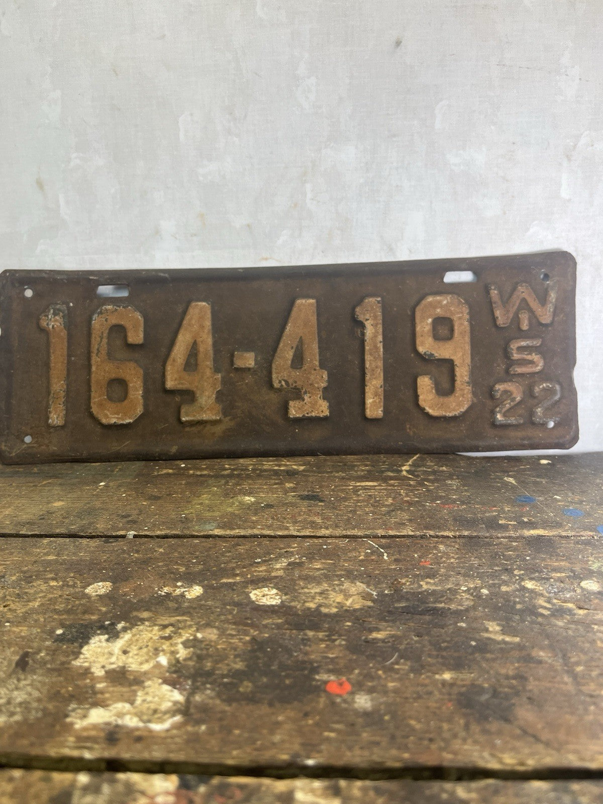 1922 Wisconsin License Plate