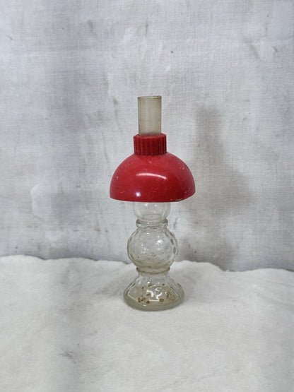 Vintage Toy Doll Glass Mini Lamp Avon Perfume Bottle