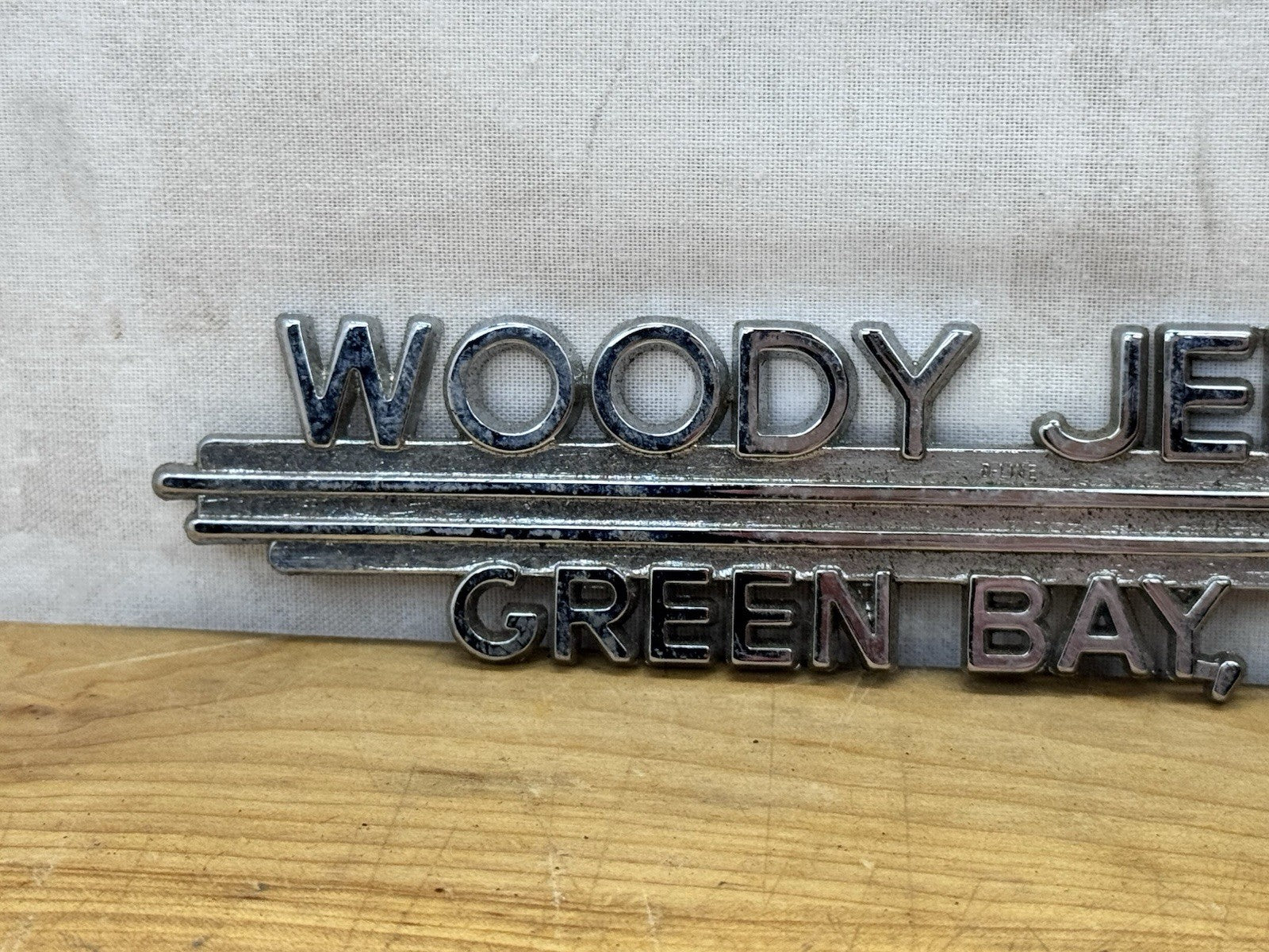 Woody Jepsen Green Bay Wisconsin Car Emblem Vintage #1257
