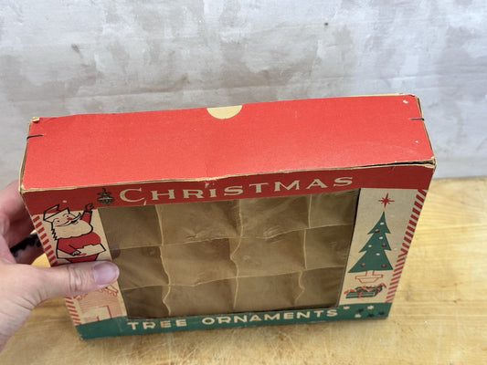 Antique Christmas Tree Ornament Empty Box #1406
