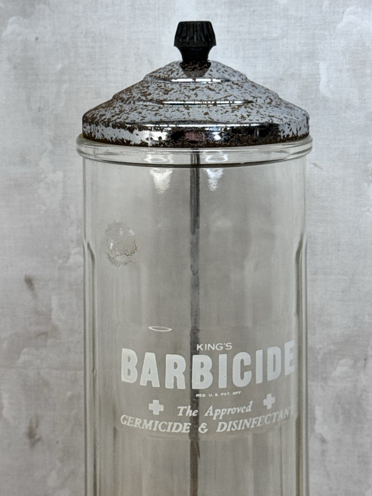 barbicide disinfectant jar vintage #1192