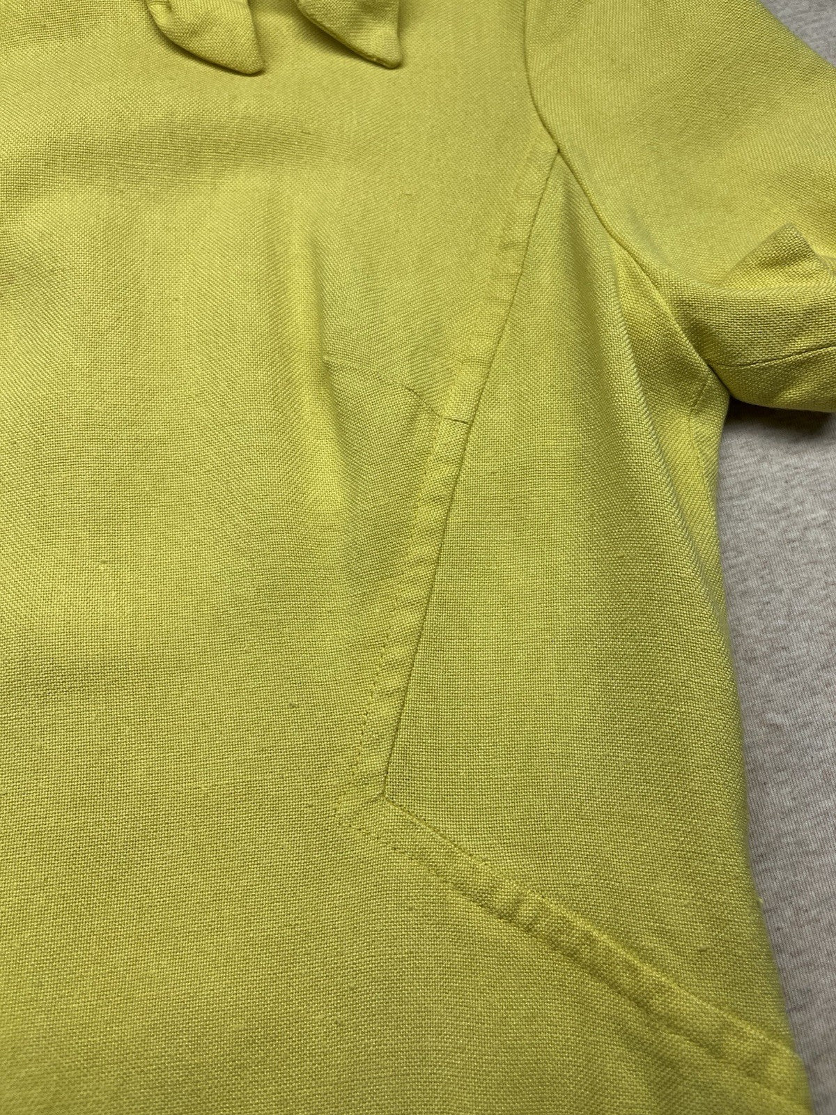1960s Women’s Wilshire Yellow Cotton S Sleeve Dress