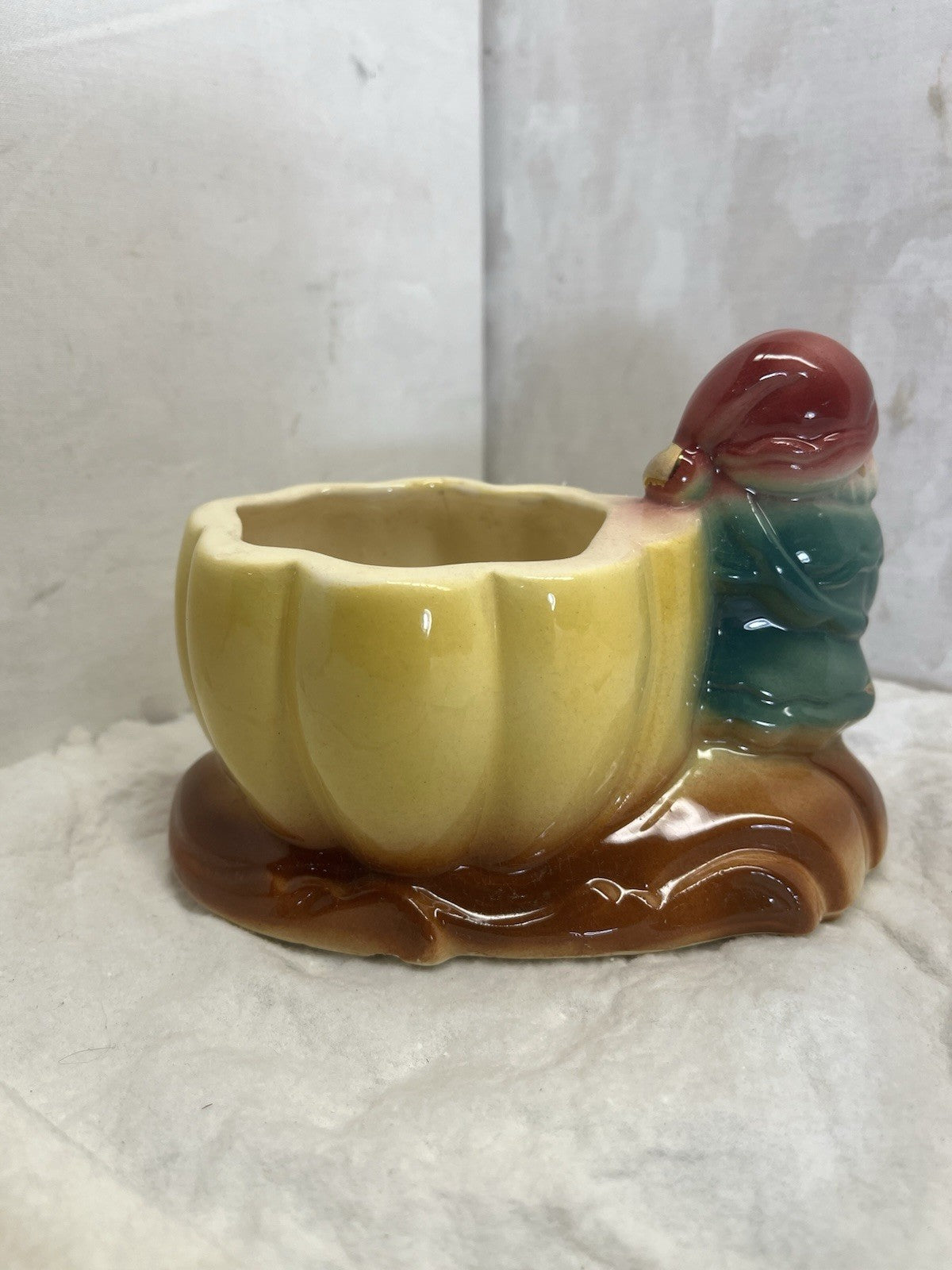 vintage elf ceramic planter