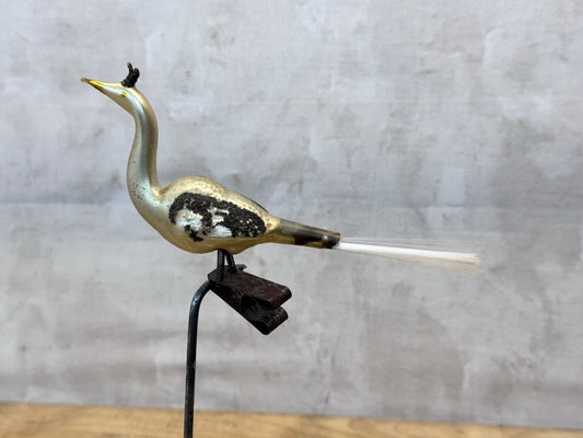 Antique Glass Bird Clip On Ornament #1491