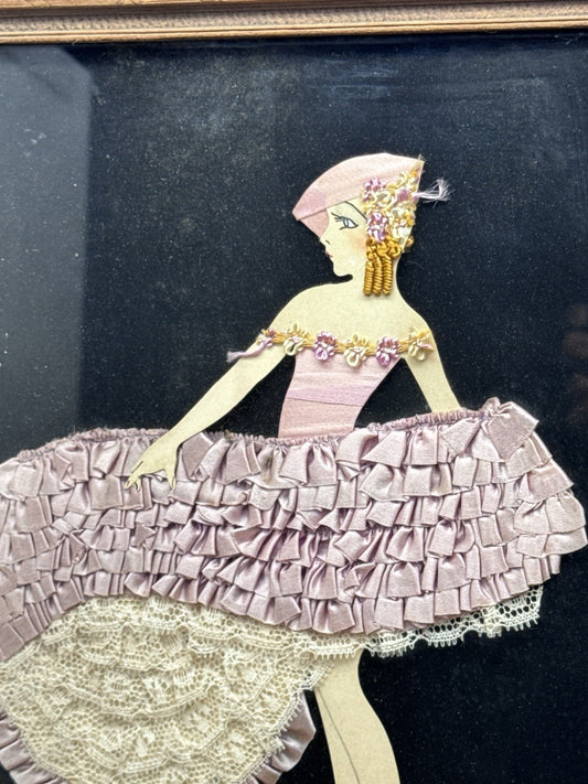Vintage Ribbon Paper Doll Art  #1170
