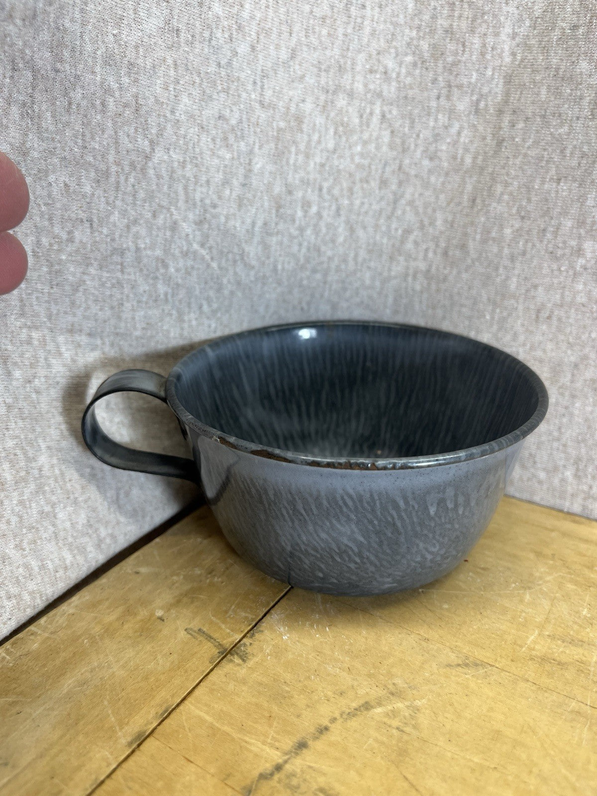 Enamel Grey Coffee Cup