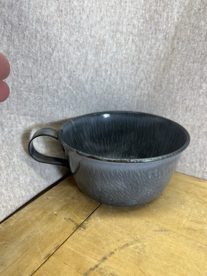 Enamel Grey Coffee Cup