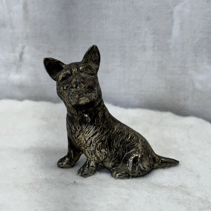 Scottish Terrier Metal Figurine Vintage Japan
