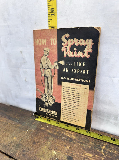 Vtg Spray Paint Guidebook Craftsman Handbook #1392