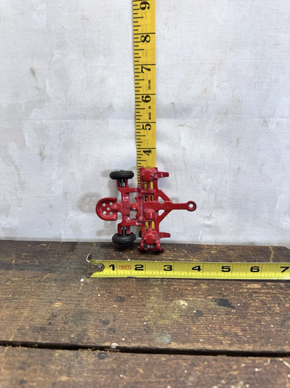 Antique Red Cast Iron Arcade Toy Corn Planter