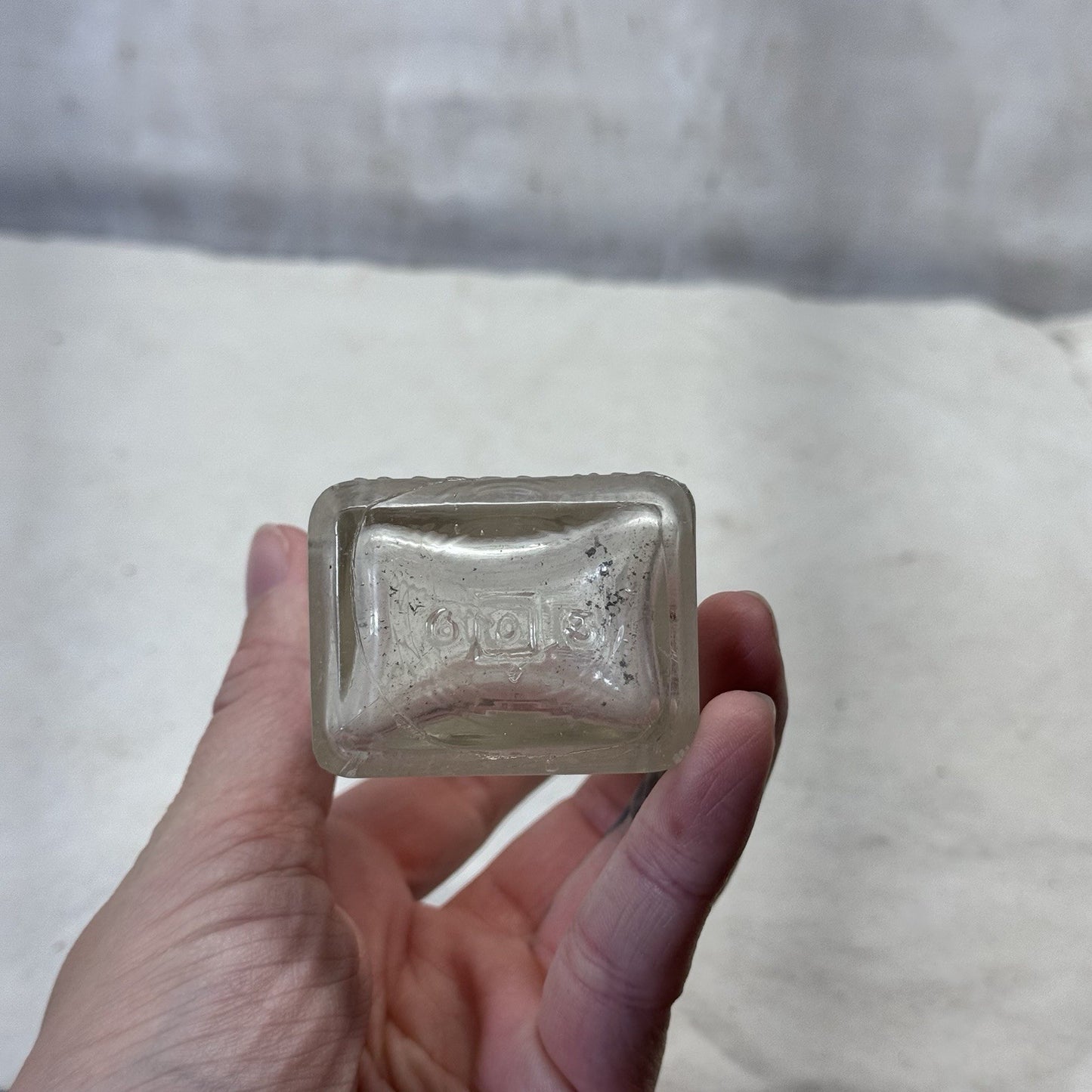 Richard Hudnut Embossed Glass Vintage Perfume Bottle