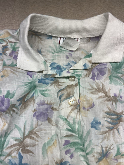 1980s Women’s Flower Prints S Sleeve Knit Top